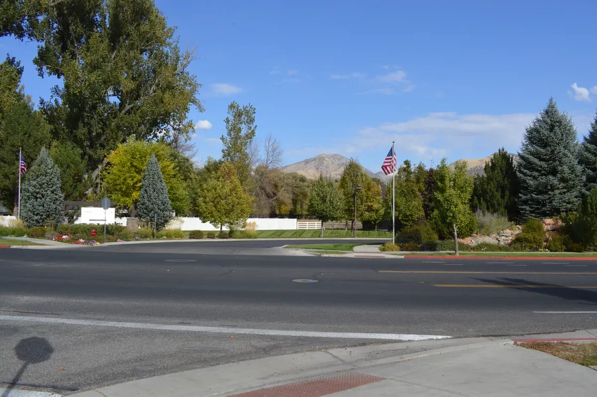 Commercial landscape installation in Cache Valley