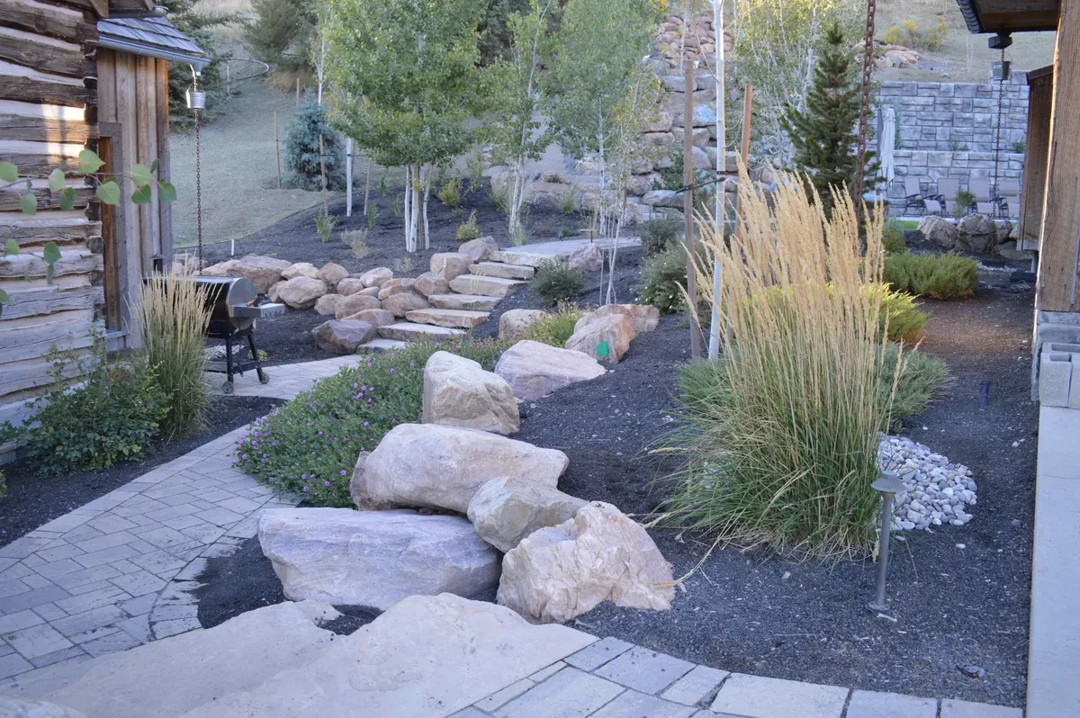 Residential retaining wall installation in Logan, UT