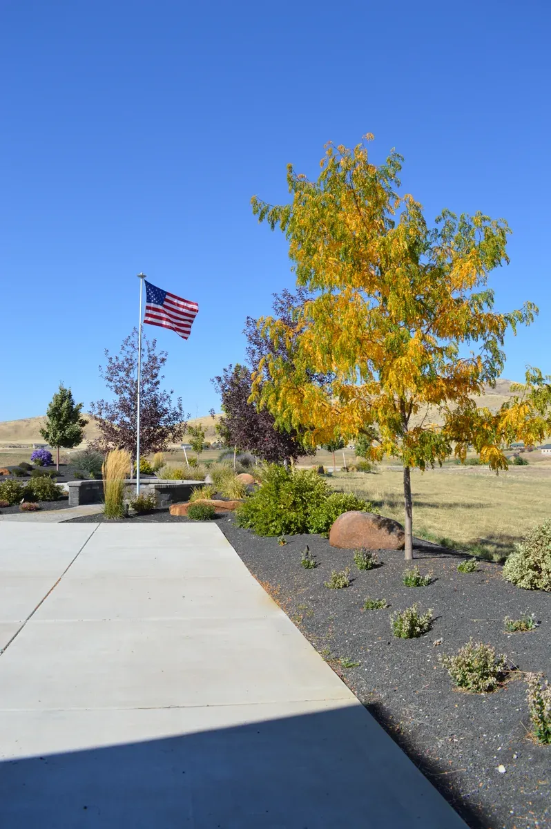 Renovated residential landscape with hardscapes in Logan, UT