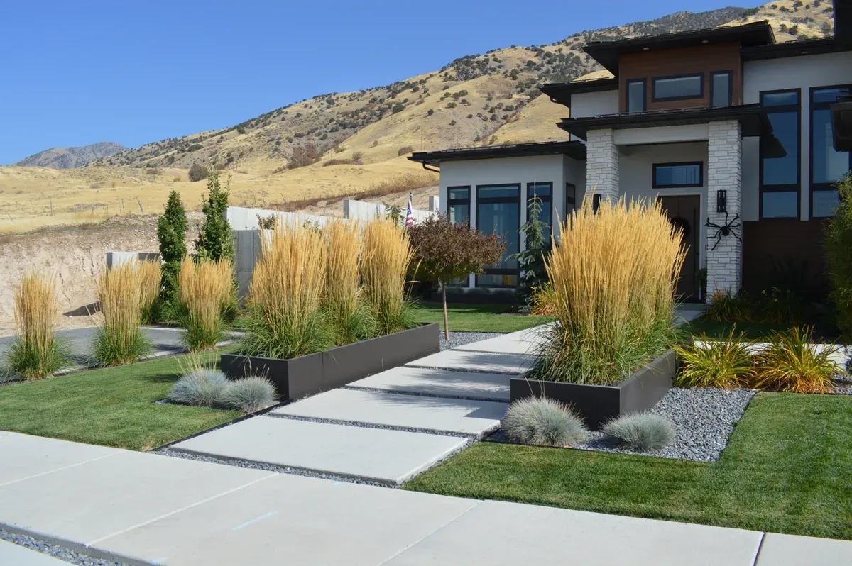 Residential lawn with professional irrigation in Logan, UT