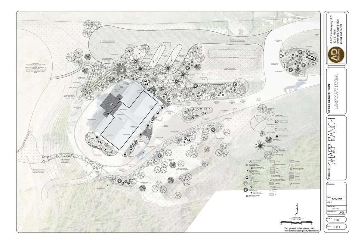 Custom Landscape Design Plan, Cache Valley