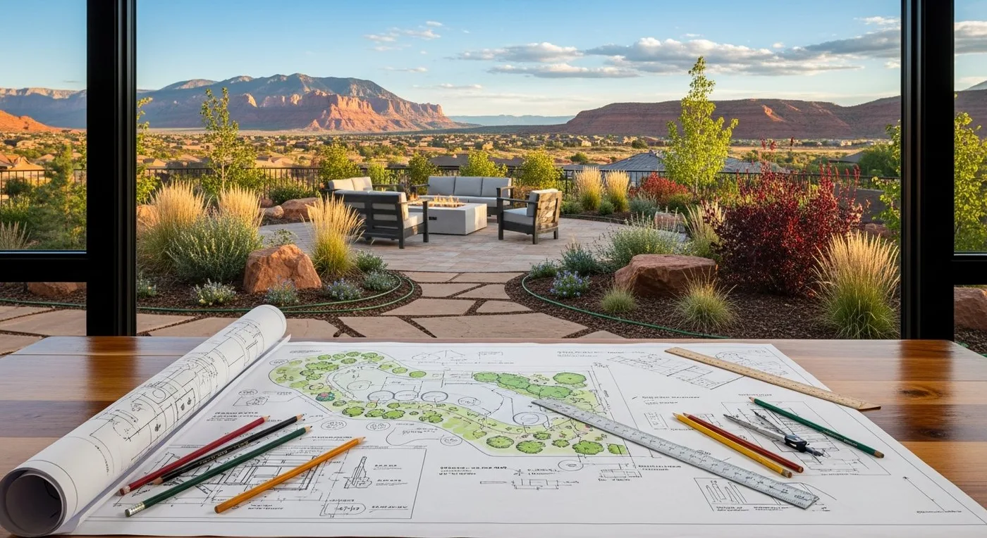 A&D Landscaping designer-led landscape installation in Logan, Utah