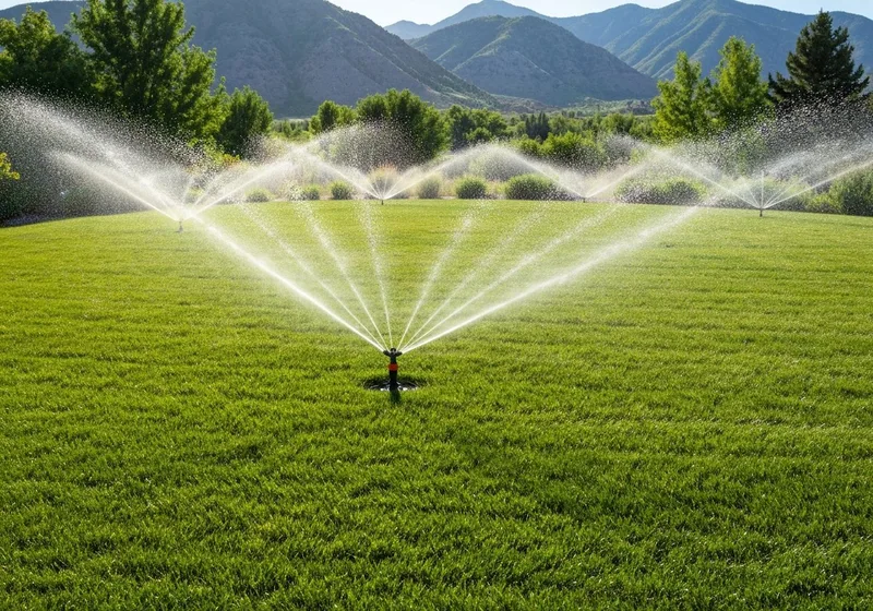 Lawn sprinkler system installation in Logan, Utah